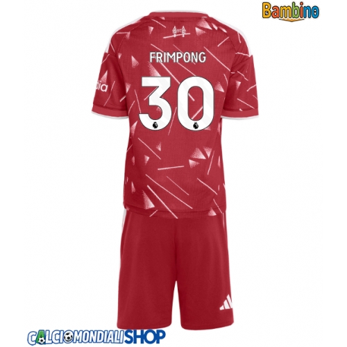 Maglie da calcio Liverpool Jeremie Frimpong #30 Prima Maglia Bambino 2026-27 Manica Corta + Pantaloni corti)